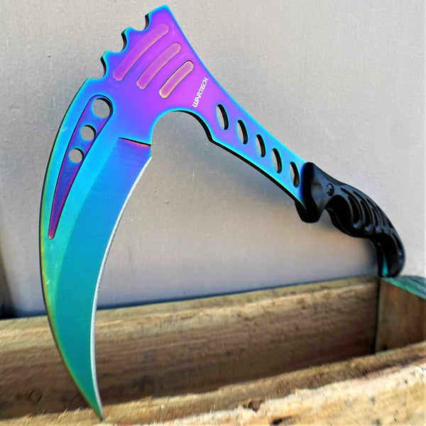 ScythePro 12" Tactical Survival Knife - Rainbow