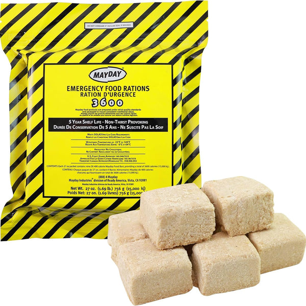 9 Meals 3 Day 3600 Calorie Emergency Survival Food Bar Ration Car Kit Bug Out